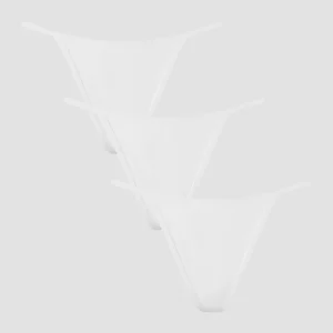 Γυναικείο G-String MP Με Κανονική Μέση (Σετ των 3) - Λευκό - Size M
