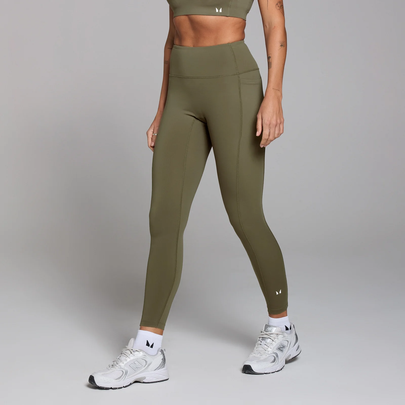 Γυναικείο Κολάν MP Active Με Τσέπες - Χακί - XXL Εικόνα 1
