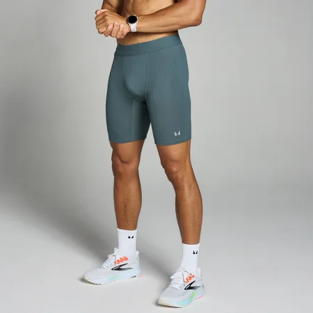 Ανδρικό Σορτς Ριμπ Baselayer MP Velocity Με Αντίθεση - Dark Slate