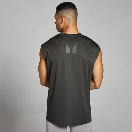 Ανδρικό Oversized Tank Top Προπόνησης MP Tempo Με Διχτυωτό Ύφασμα - Night Grey