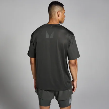 Ανδρικό Oversized Μπλουζάκι Προπόνησης MP Tempo Με Διχτυωτό Ύφασμα - Night Grey