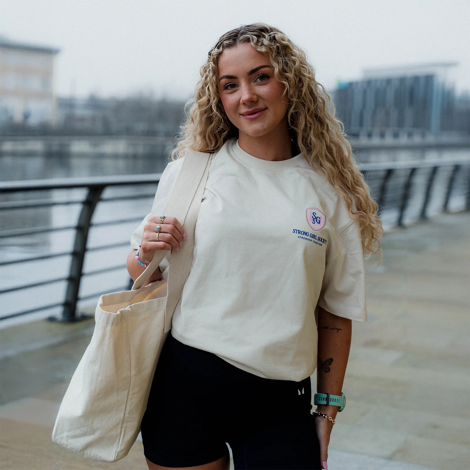 Γυναικείο Μπλουζάκι MP Strong Girl Society - Εκρού - XS Εικόνα 1