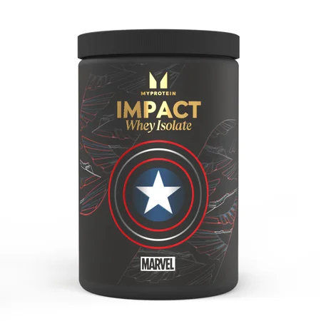 Impact Whey Isolate — Captain America — Βανίλια Σμέουρο