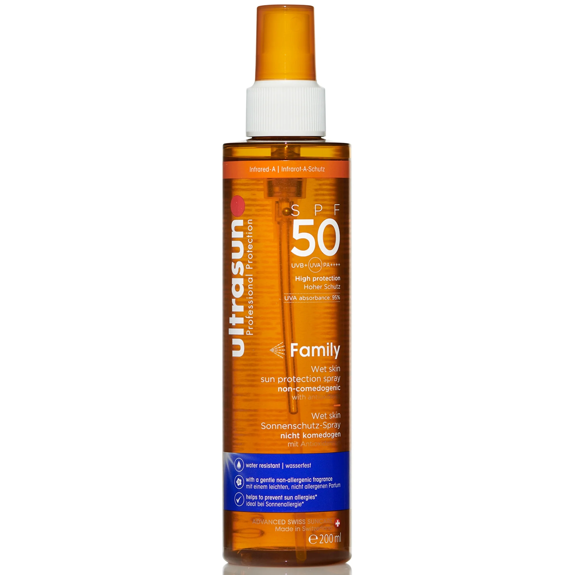 Ultrasun Family Wet Skin Spray SPF50 200ml Εικόνα 1