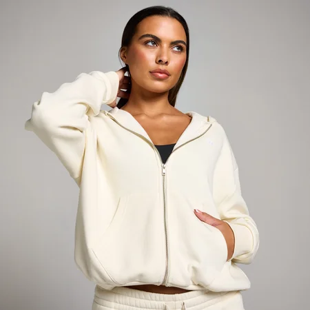 Γυναικείο Φούτερ Με Κουκούλα Με Φερμουάρ MP Basics - Soft Cream