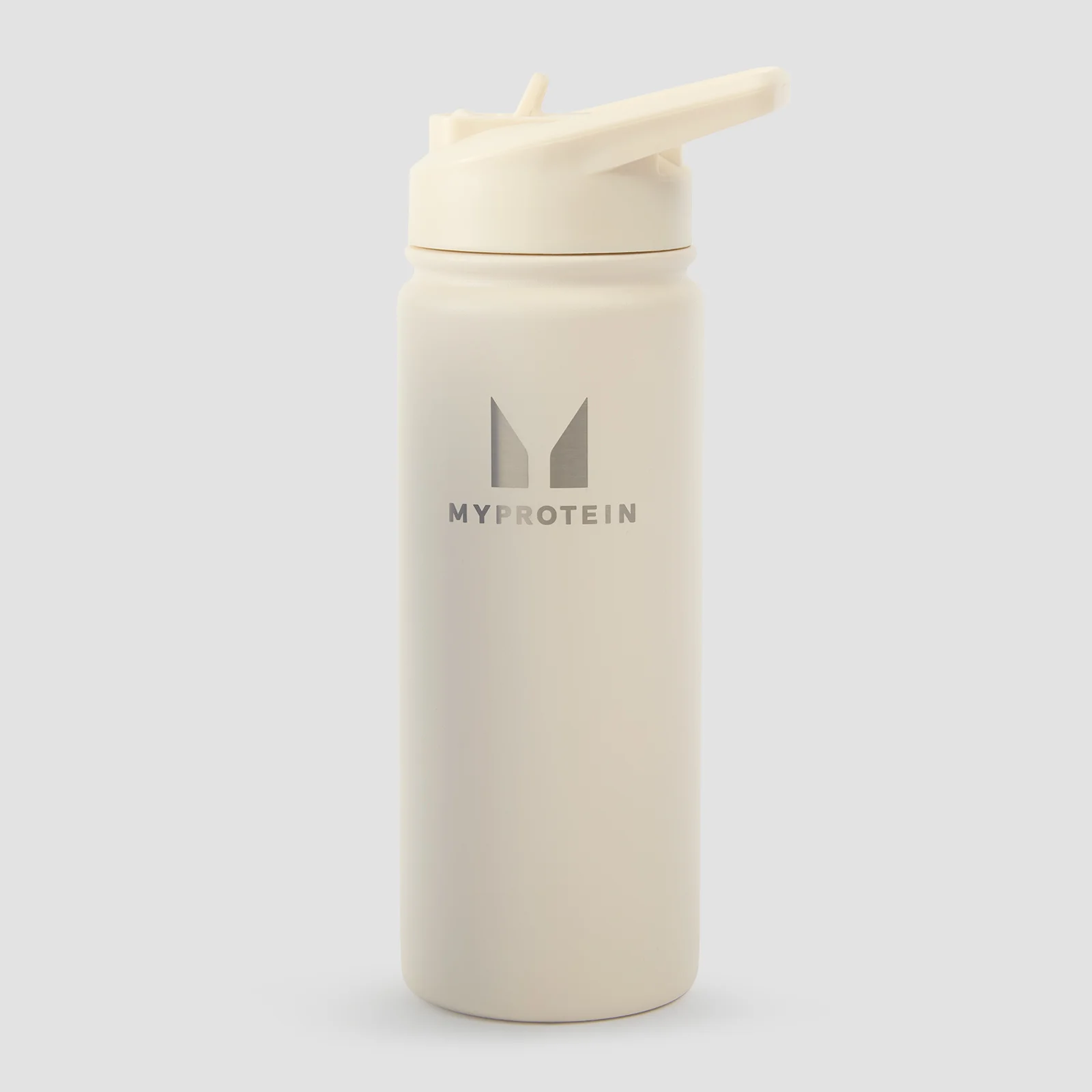 Ανακυκλωμένο Μεταλλικό Μπουκάλι Myprotein Με Αναδιπλούμενο Καλαμάκι 500ml - Φυσικό κρεμ Εικόνα 1