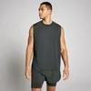 MP Ανδρικό Oversized Cotton Modal Αμάνικο - Πλυμένο Μαύρο