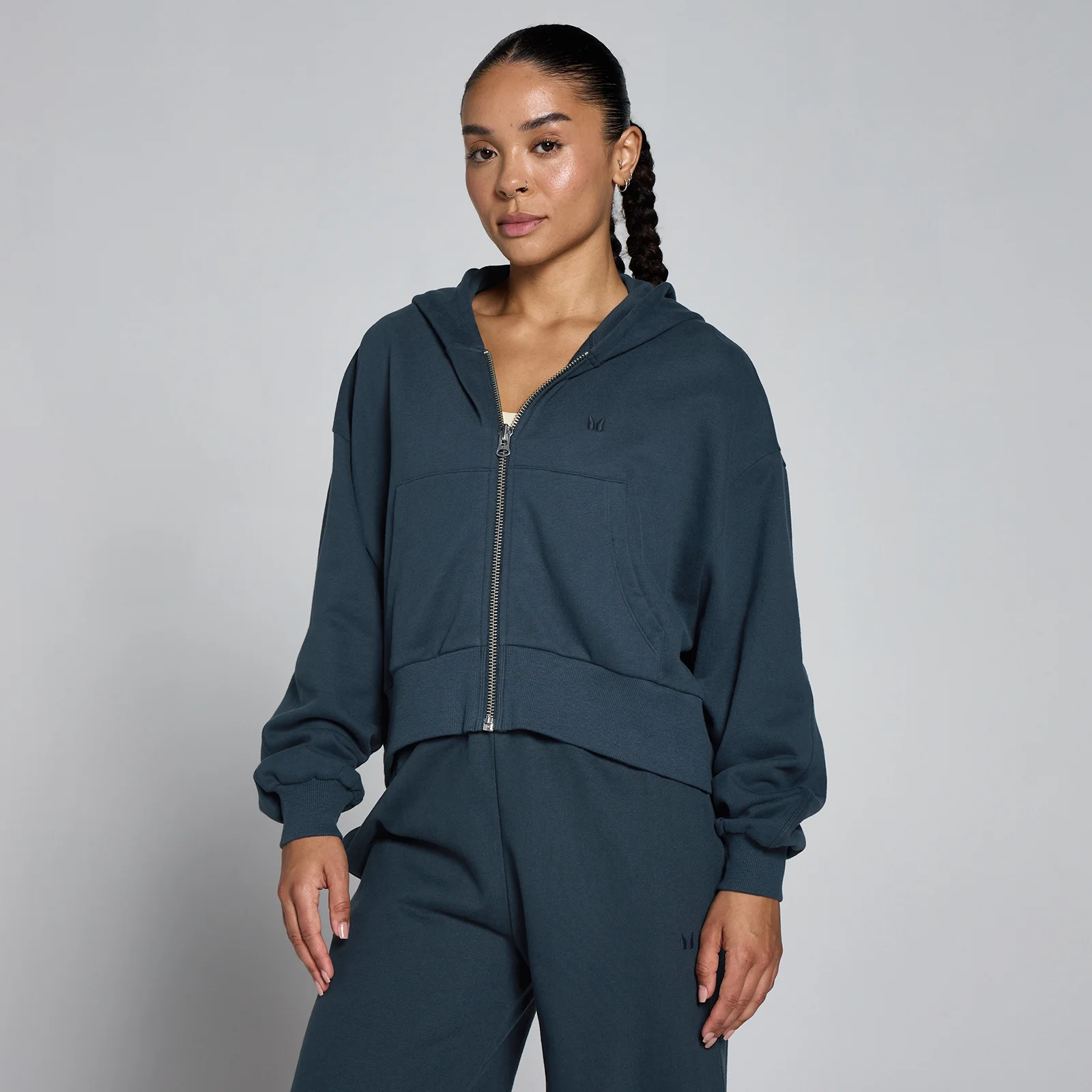 MP Women's Lightweight Loopback Zip Through Hoodie - Faded Blue - XS Εικόνα 1