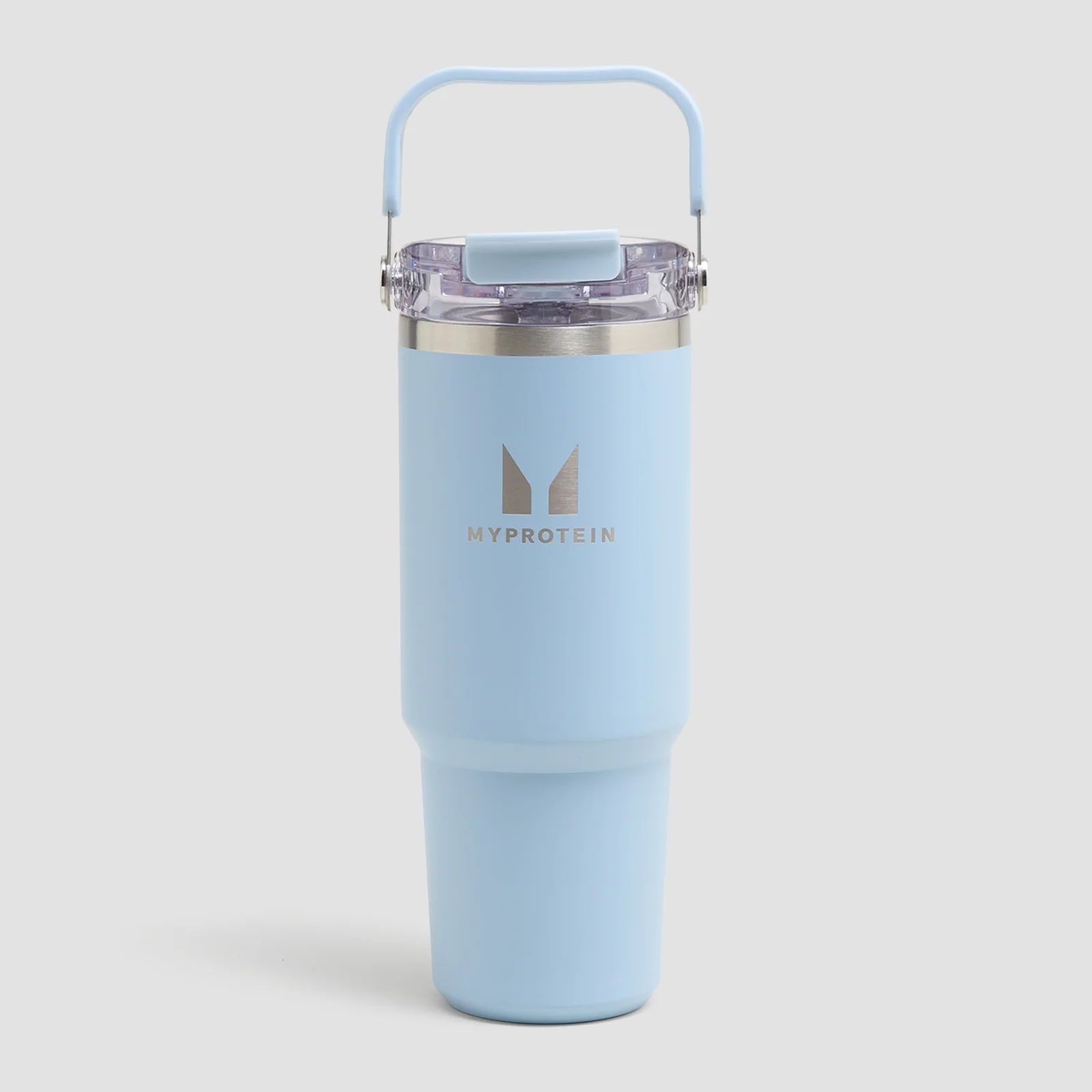 Myprotein Ανακυκλωμένο Μεταλλικό Μπουκάλι με Χειρολαβή και Καλαμάκι 900ml - Γαλάζιο Εικόνα 1