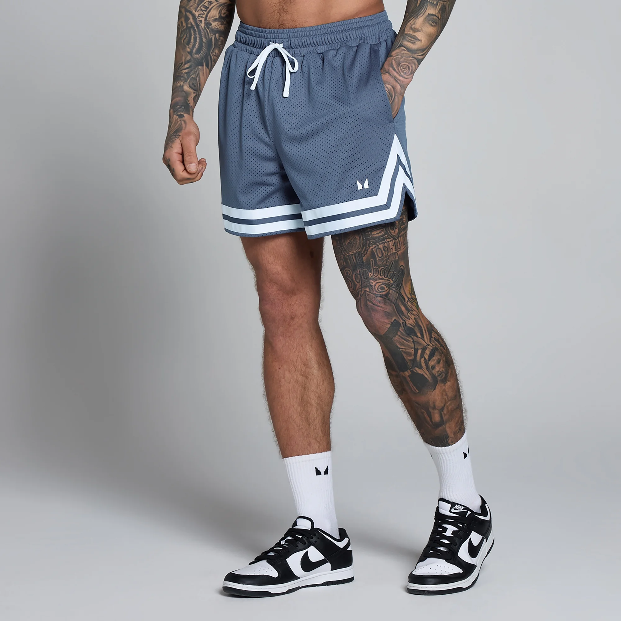 MP Men's Lift 5" Mesh Contrast Tape Short - Charcoal Blue - L Εικόνα 1