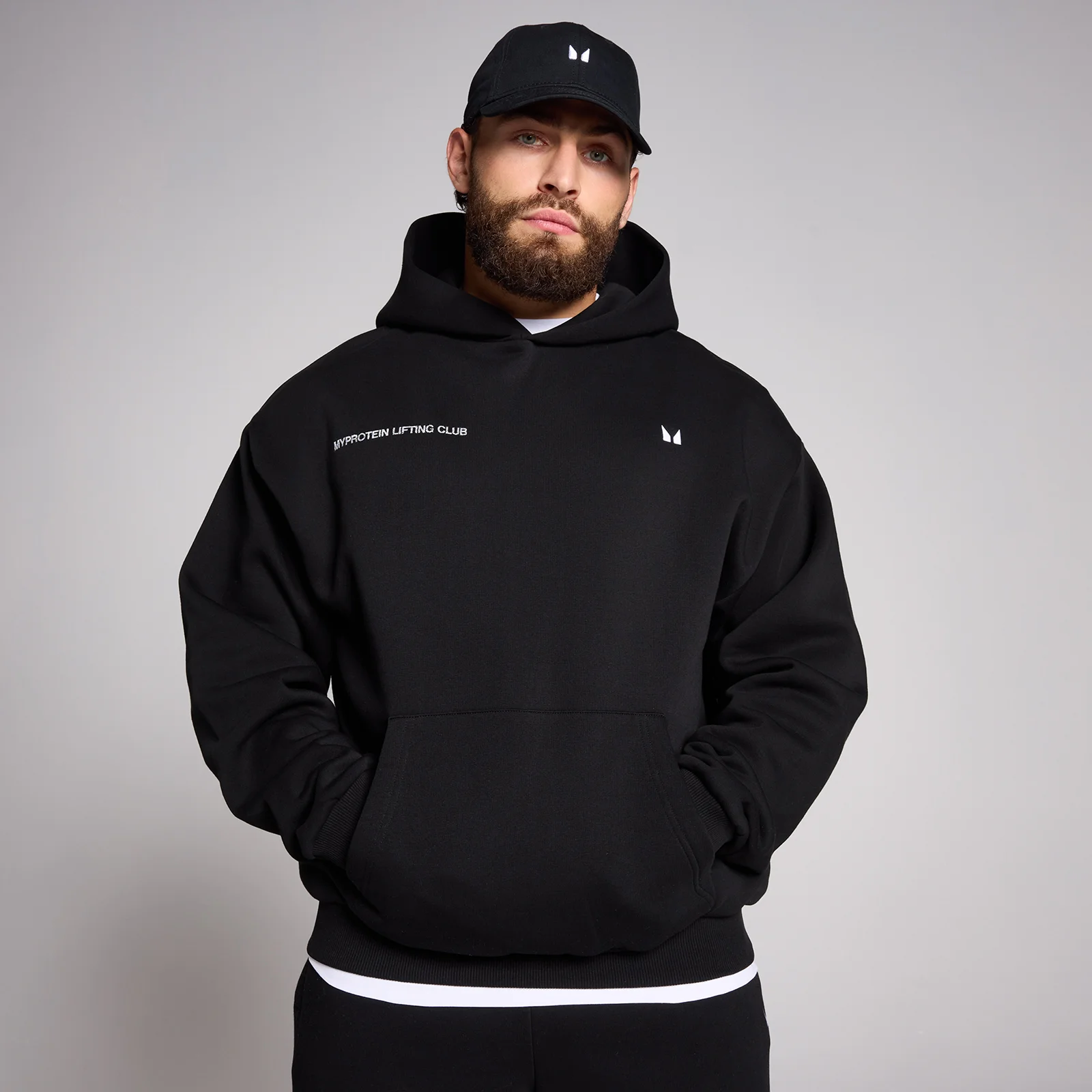 MP Men's Origin Lift Club Oversized Graphic Hoodie - Black - XS Εικόνα 1