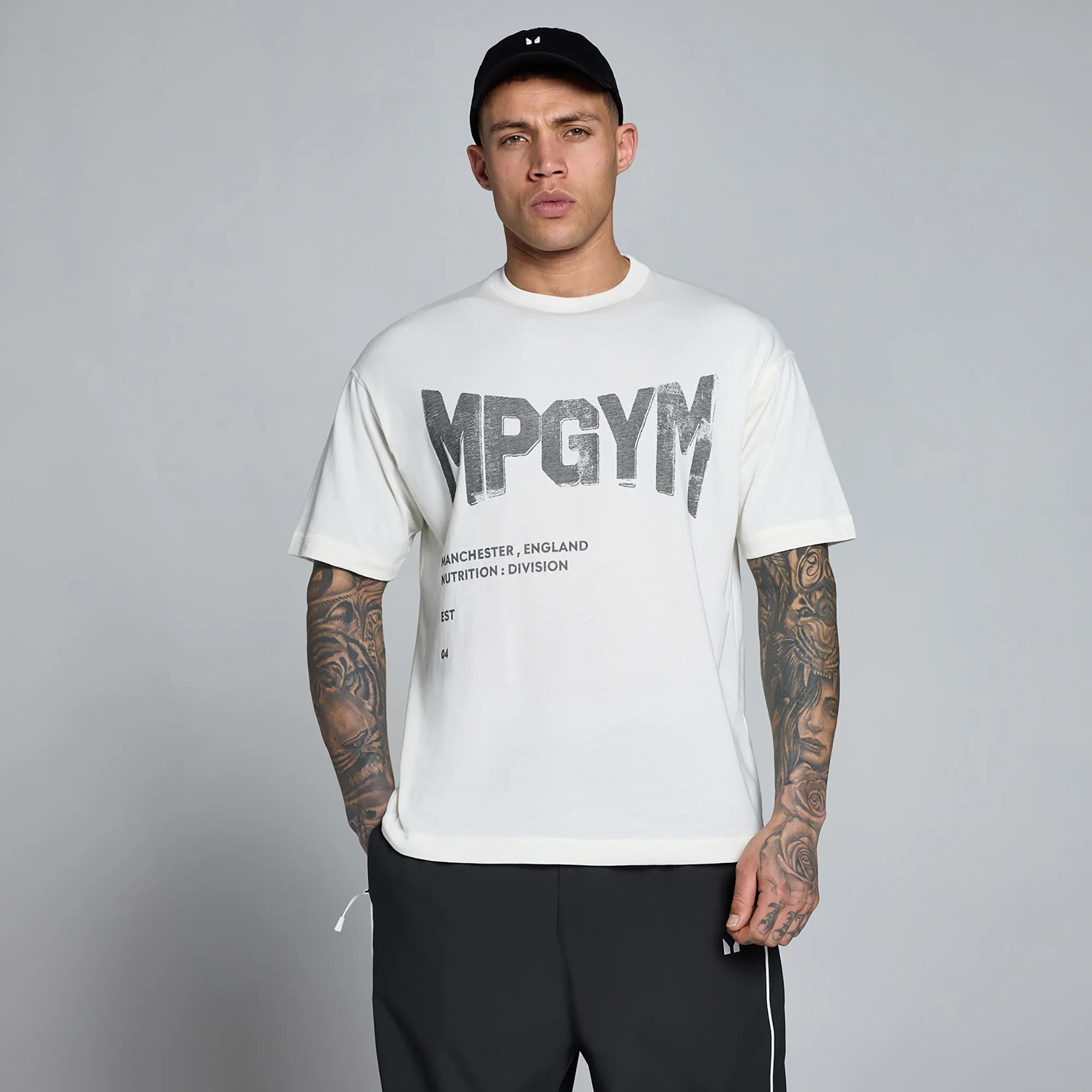 MP Ανδρικό Lift Burnout Βαμβακερό Γραφικό T-Shirt - Retro White - M Εικόνα 1