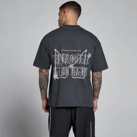 MP Men's Lift Graphic Washed Oversized Cotton T-Shirt - Γκρι σκούρο