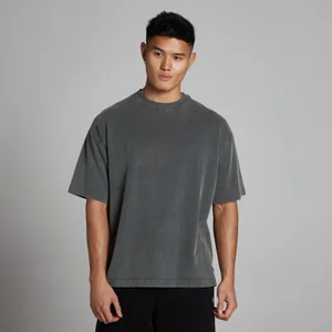 MP Ανδρικό Πλυμένο Oversized T-Shirt Βαμβακερό - Σκούρο Γκρι - Size XS