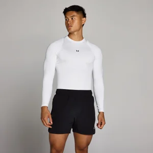 MP Men's Training Long Sleeve Baselayer - White - Size M
