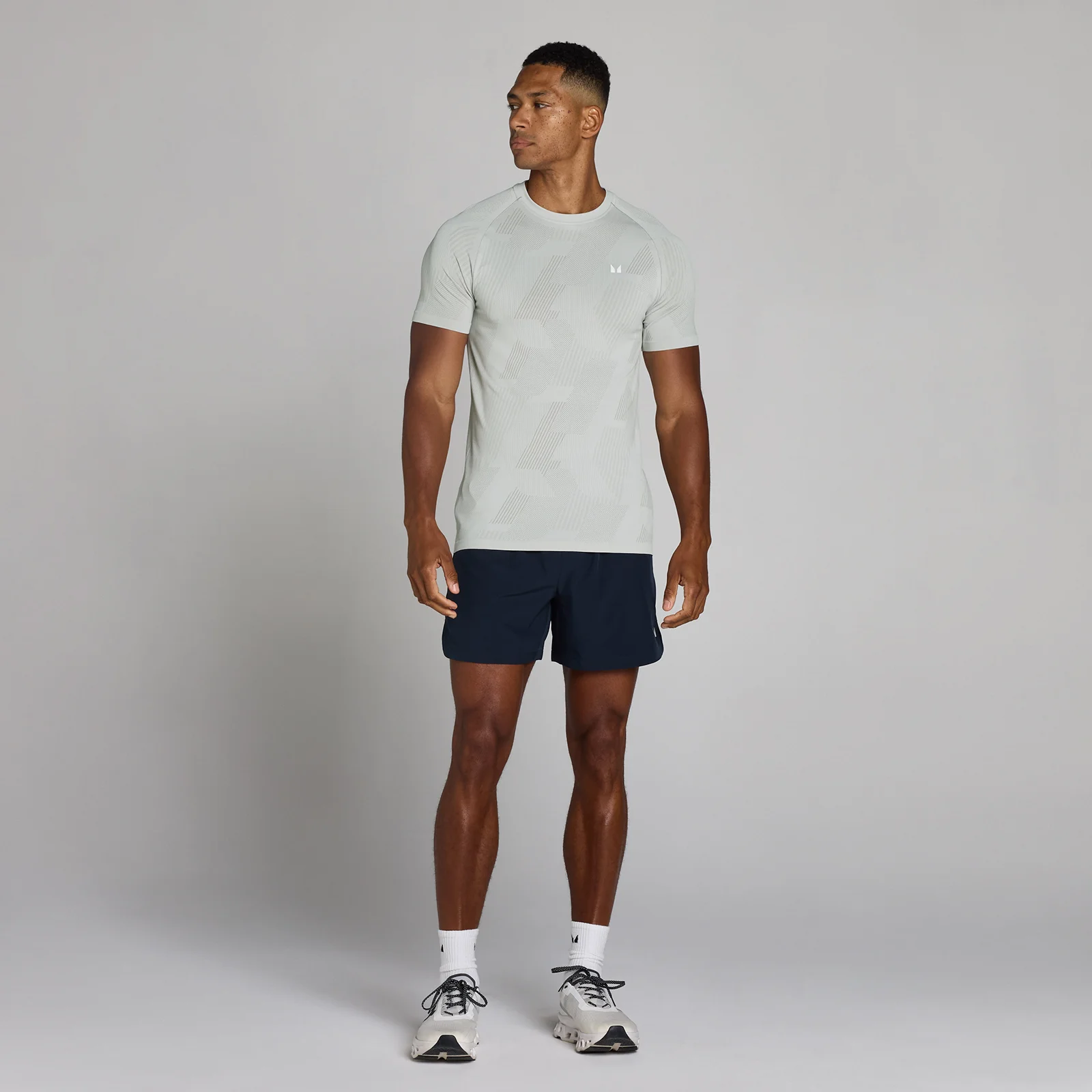 MP Men's Tempo Pillar Graphic Seamless Short Sleeve T-Shirt - Chrome - XS Εικόνα 3