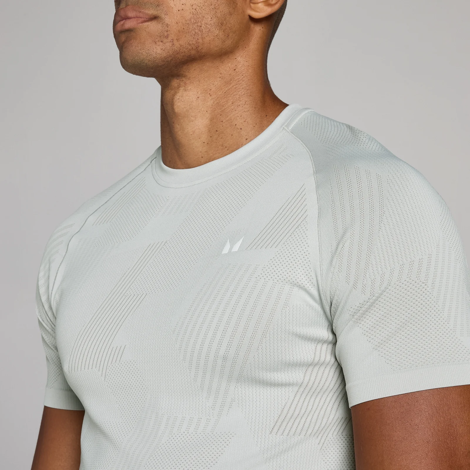 MP Men's Tempo Pillar Graphic Seamless Short Sleeve T-Shirt - Chrome - XS Εικόνα 4