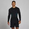 Lift Muscle Fit Seamless Μακρυμάνικη Μπλούζα - Washed Black/Power Blue