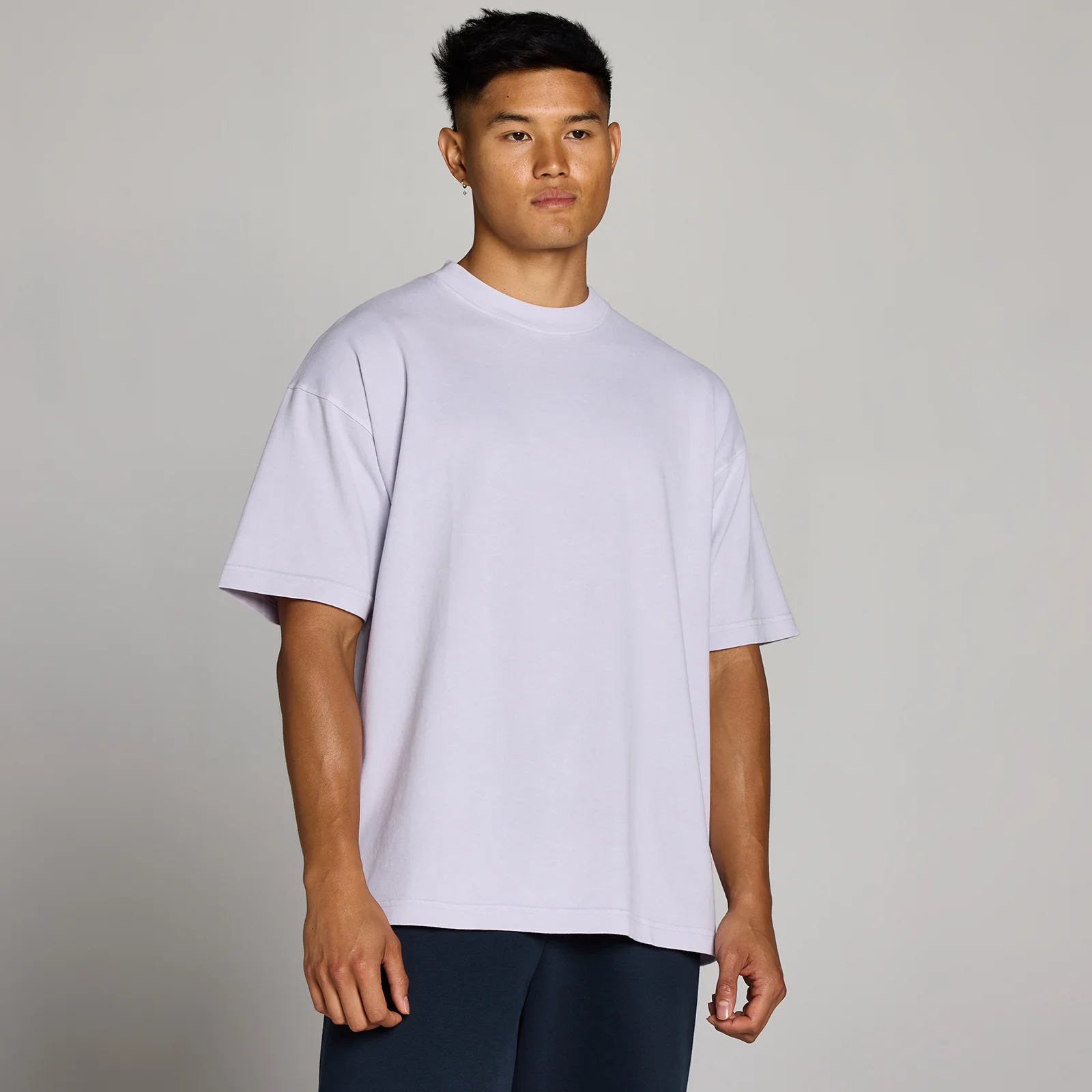 MP Men's Washed Oversized Cotton T-Shirt - Λιλά Γκρι - XS Εικόνα 1