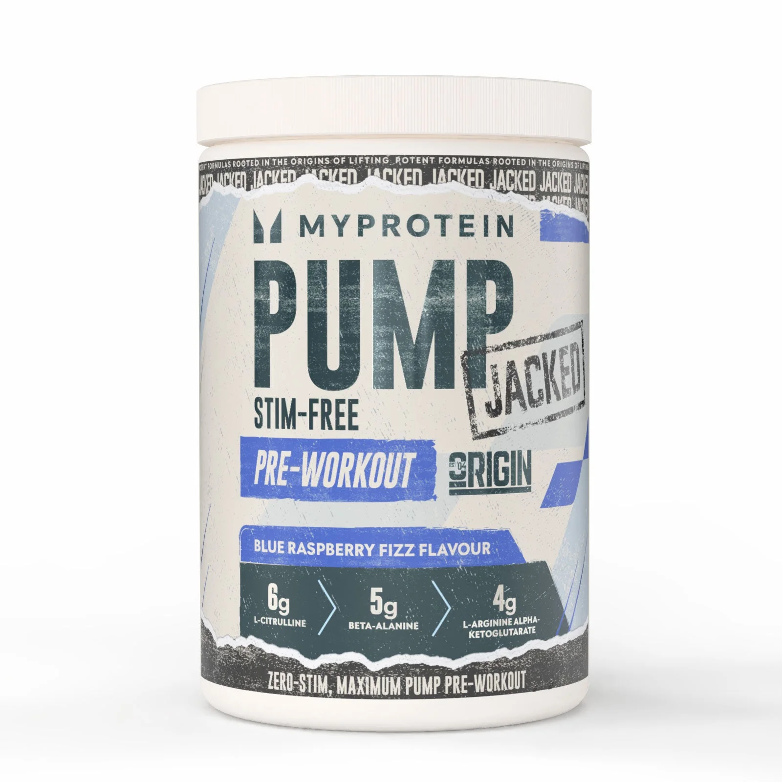 Origin Jacked Pump - 625G - 25servings - Blue Raspberry Fizz Εικόνα 1