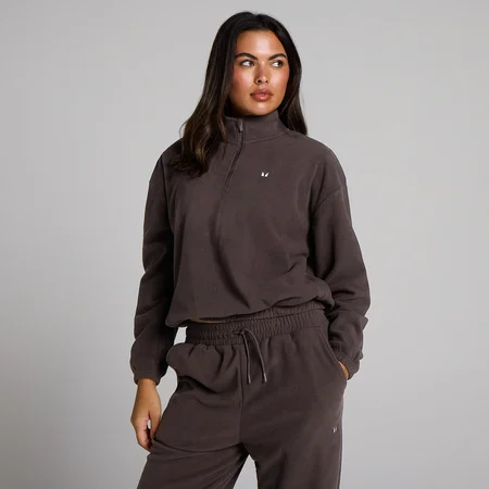MP Γυναικείο Fleece με Ψηλό Λαιμό και Φερμουάρ 1/4 - Κακάο