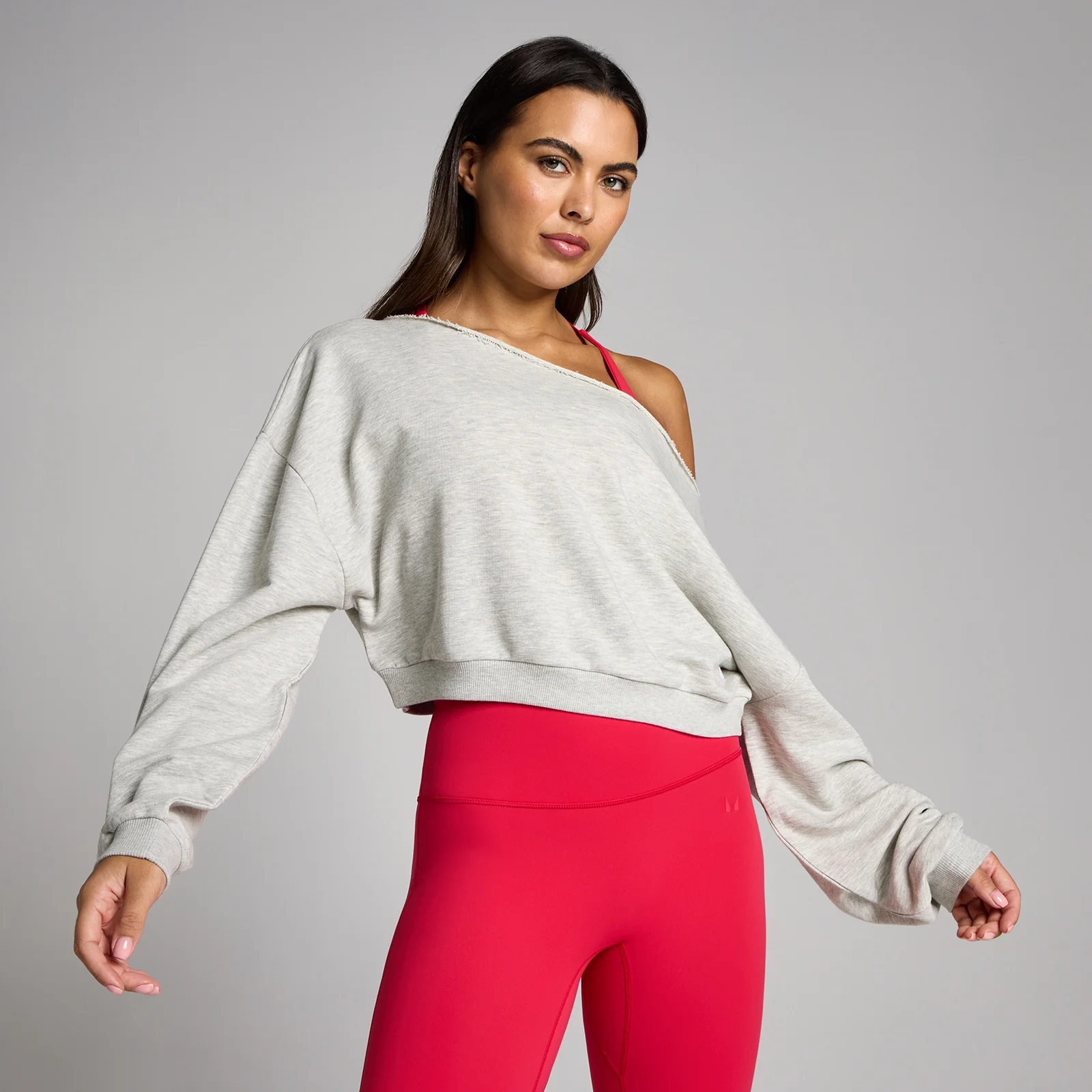 MP Γυναικεία Off The Shoulder Φούτερ - Grey Marl - S Εικόνα 1