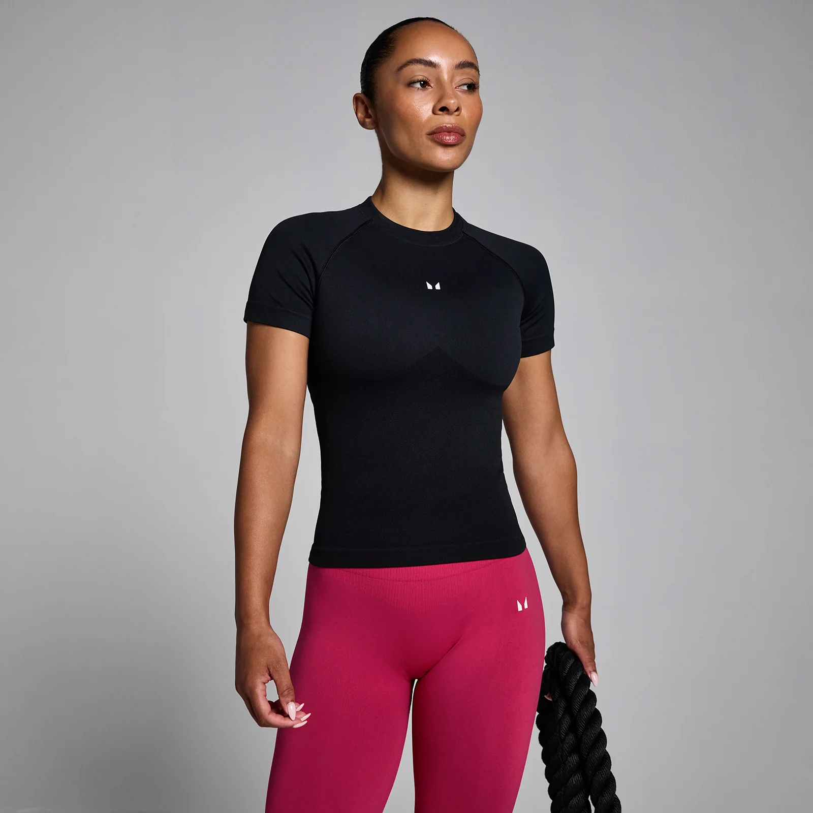 Γυναικείο Μπλουζάκι MP Women's Lift Seamless Body Fit - Μαύρο - XL Εικόνα 1