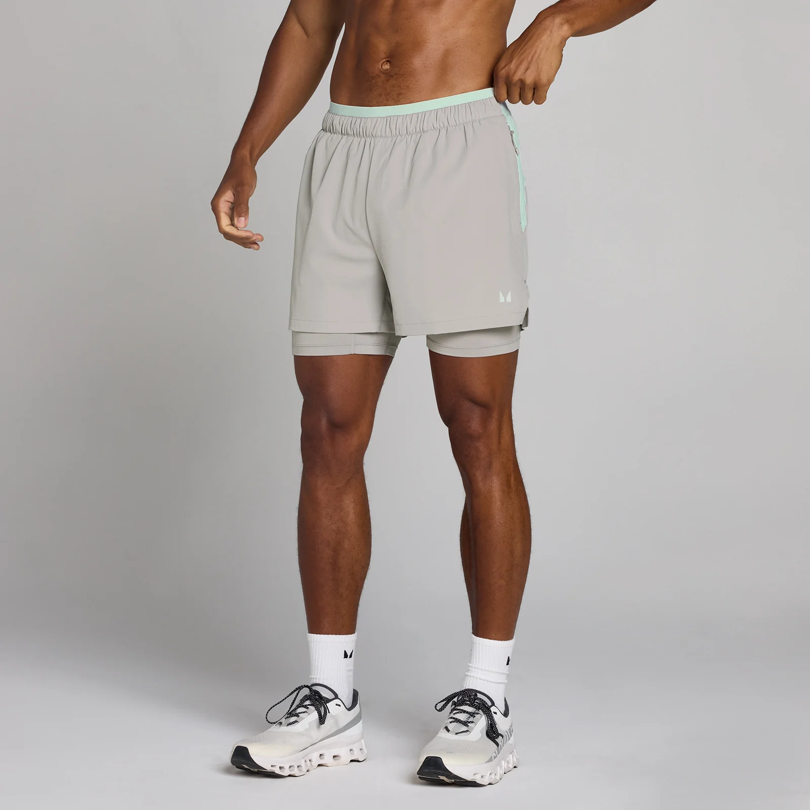 Αθλητικό Σορτς MP Men's Training Ultra 5" 2-in-1 - Γκρι Chalk - XS Εικόνα 1