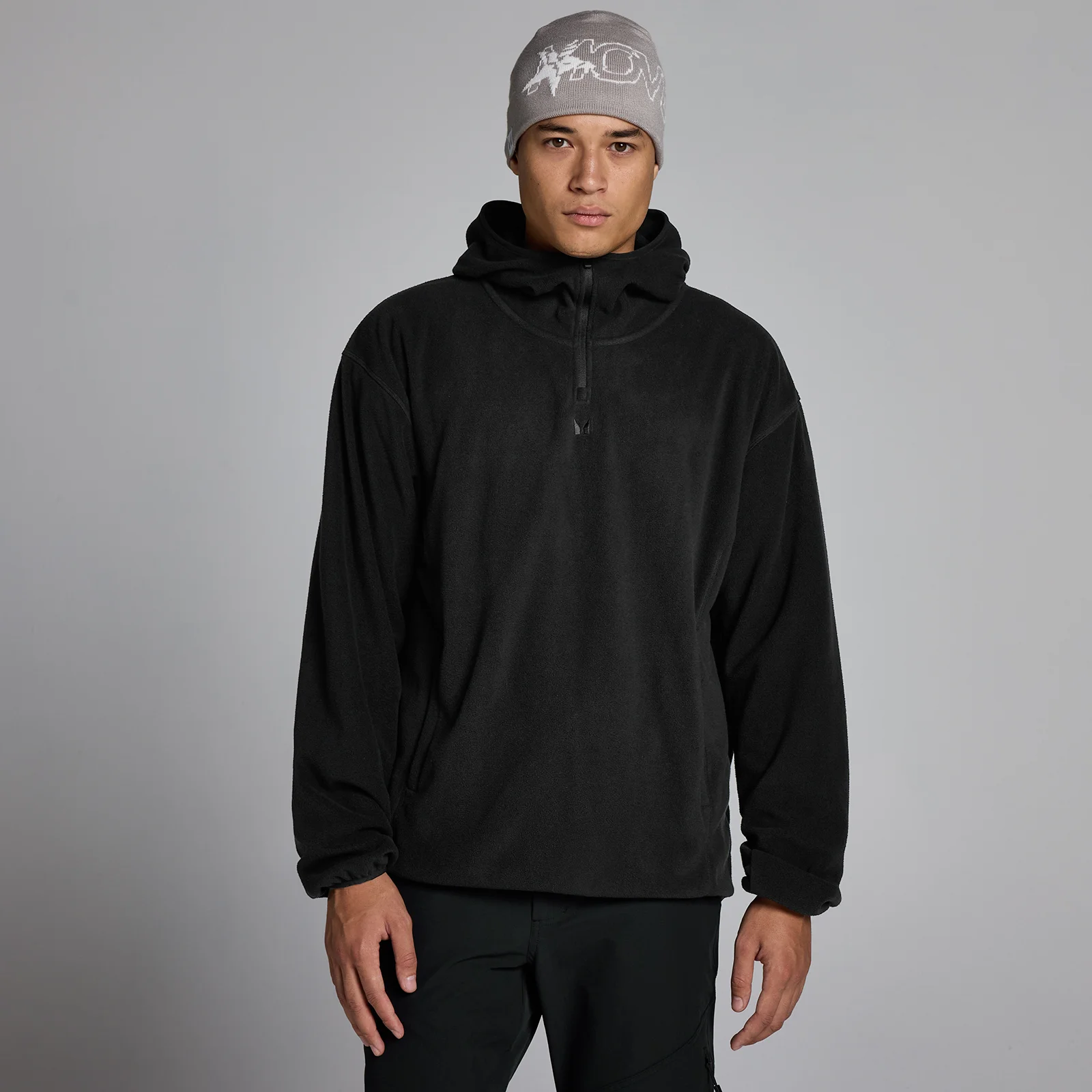Ανδρικό Φούτερ MP με Fleece και Φερμουάρ 1/4 - Μαύρο - L Εικόνα 1