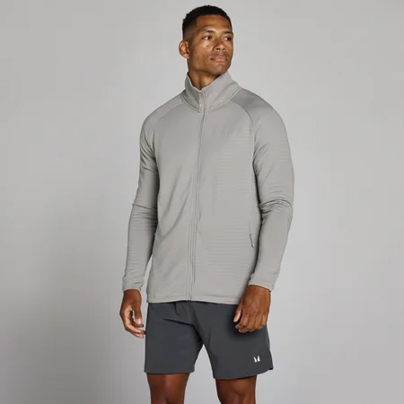 Ζακέτα MP Men's Training Ultra Gridded Zip Through - Γκρι Chalk