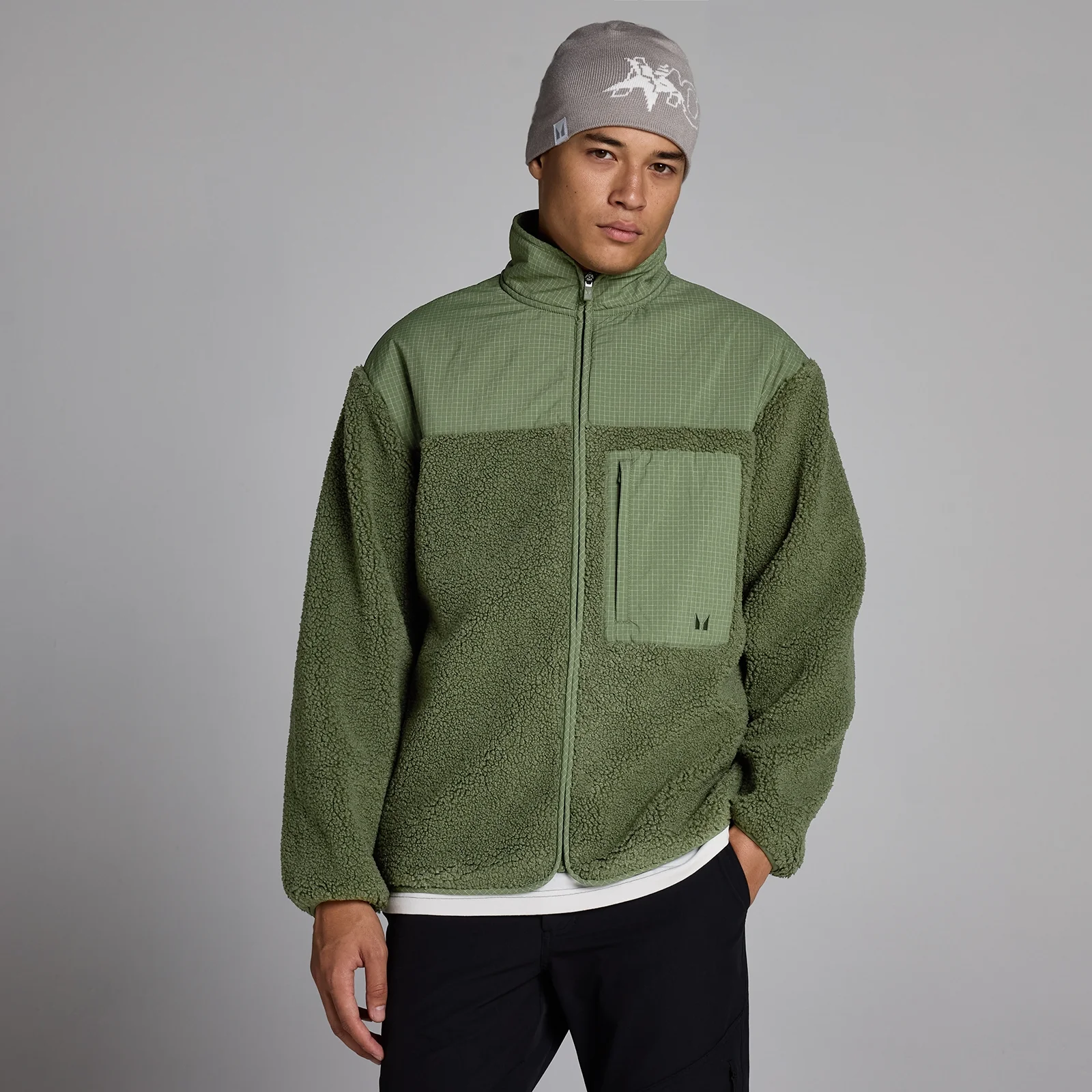 Borg Fleece MP για Άνδρες - Ξεπλυμένο Λαδί - XS Εικόνα 1