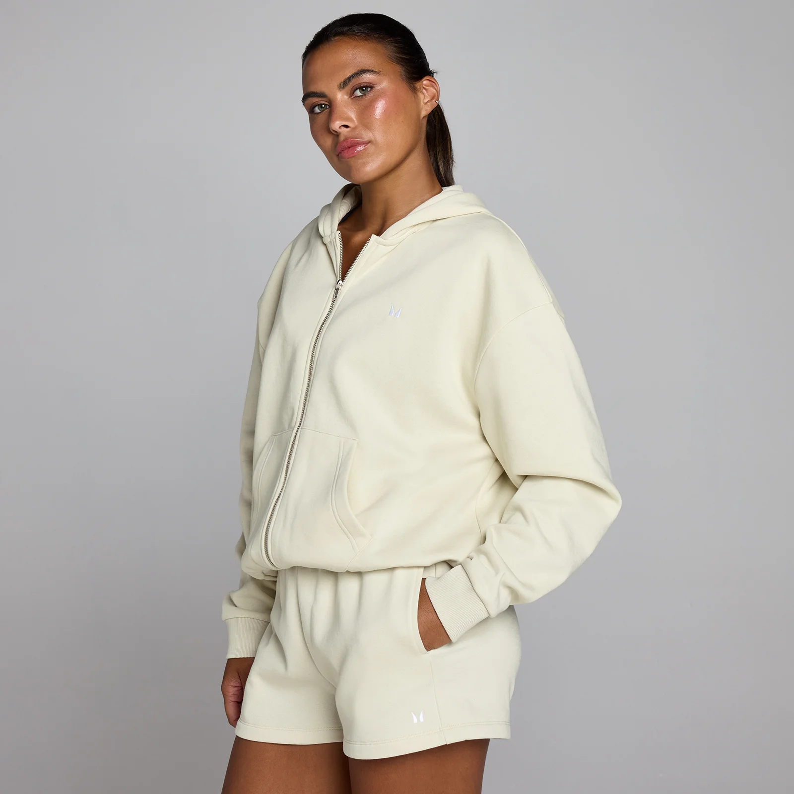 Φούτερ με Φερμουάρ MP Women's Basics - Desert Dust - M Εικόνα 1