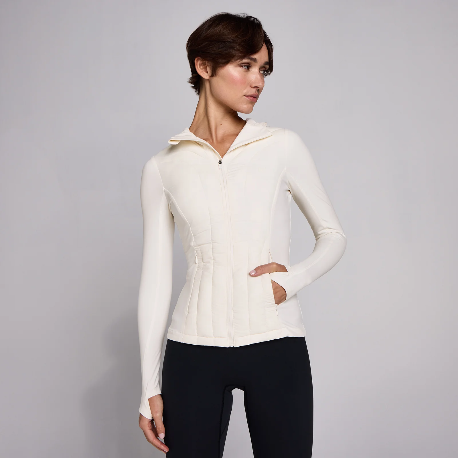 MP Women's SculptForm Hybrid Jacket - Pearl - S Εικόνα 2
