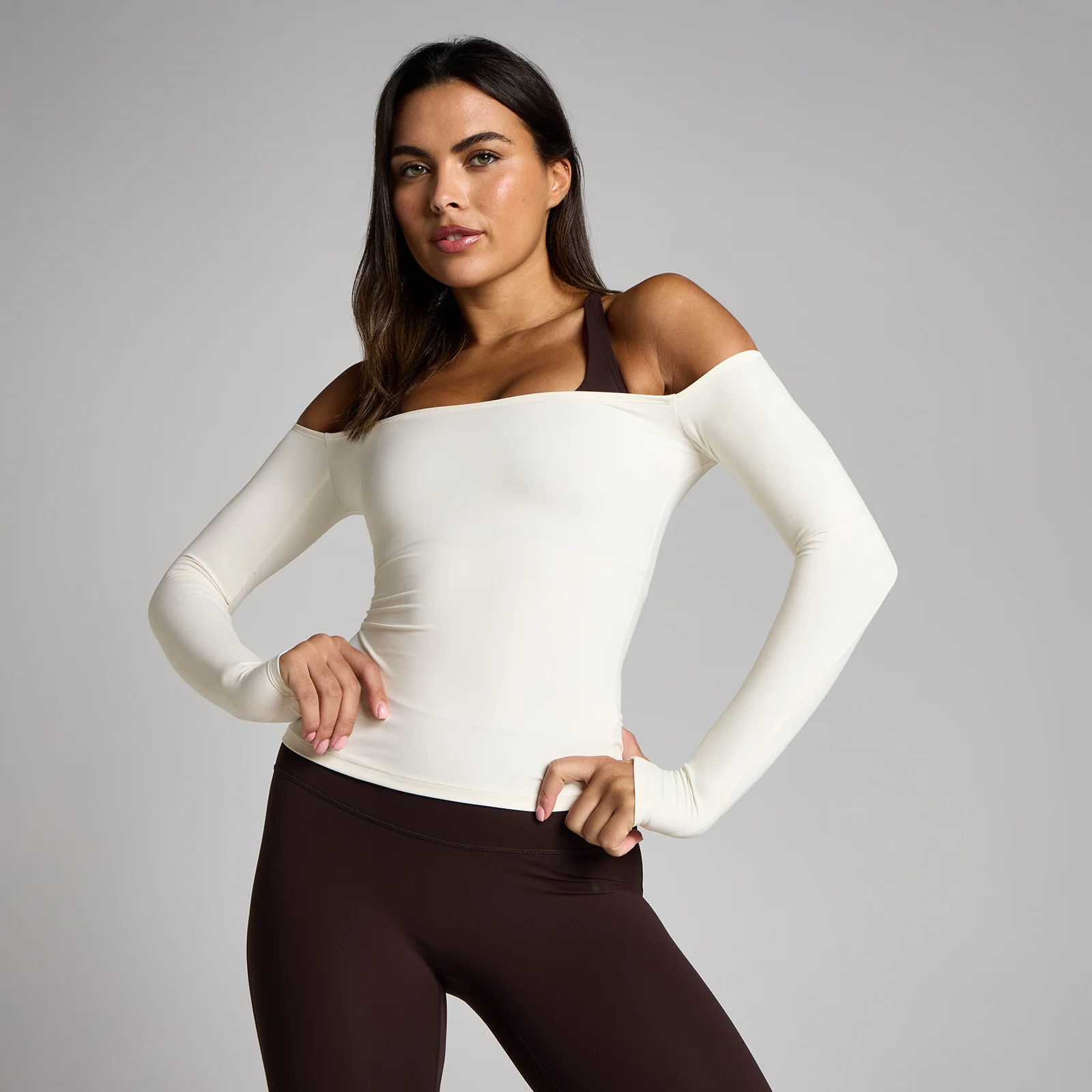 MP Γυναικεία Tempo Off The Shoulder LS Τοπ - Βανίλια - XS Εικόνα 1