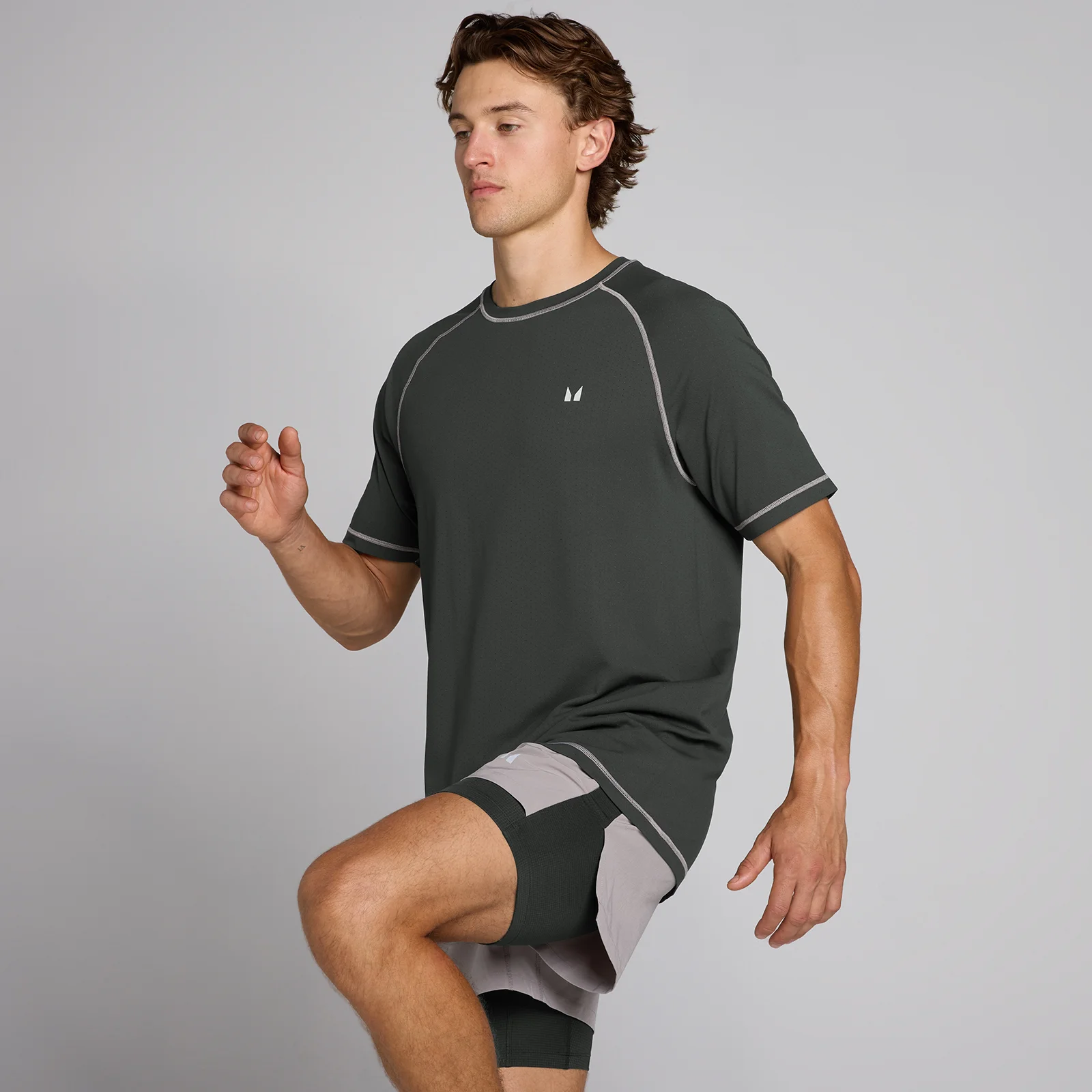 MP Ανδρικό T-Shirt Velocity Ultra Seamless - Washed Black - L Εικόνα 1