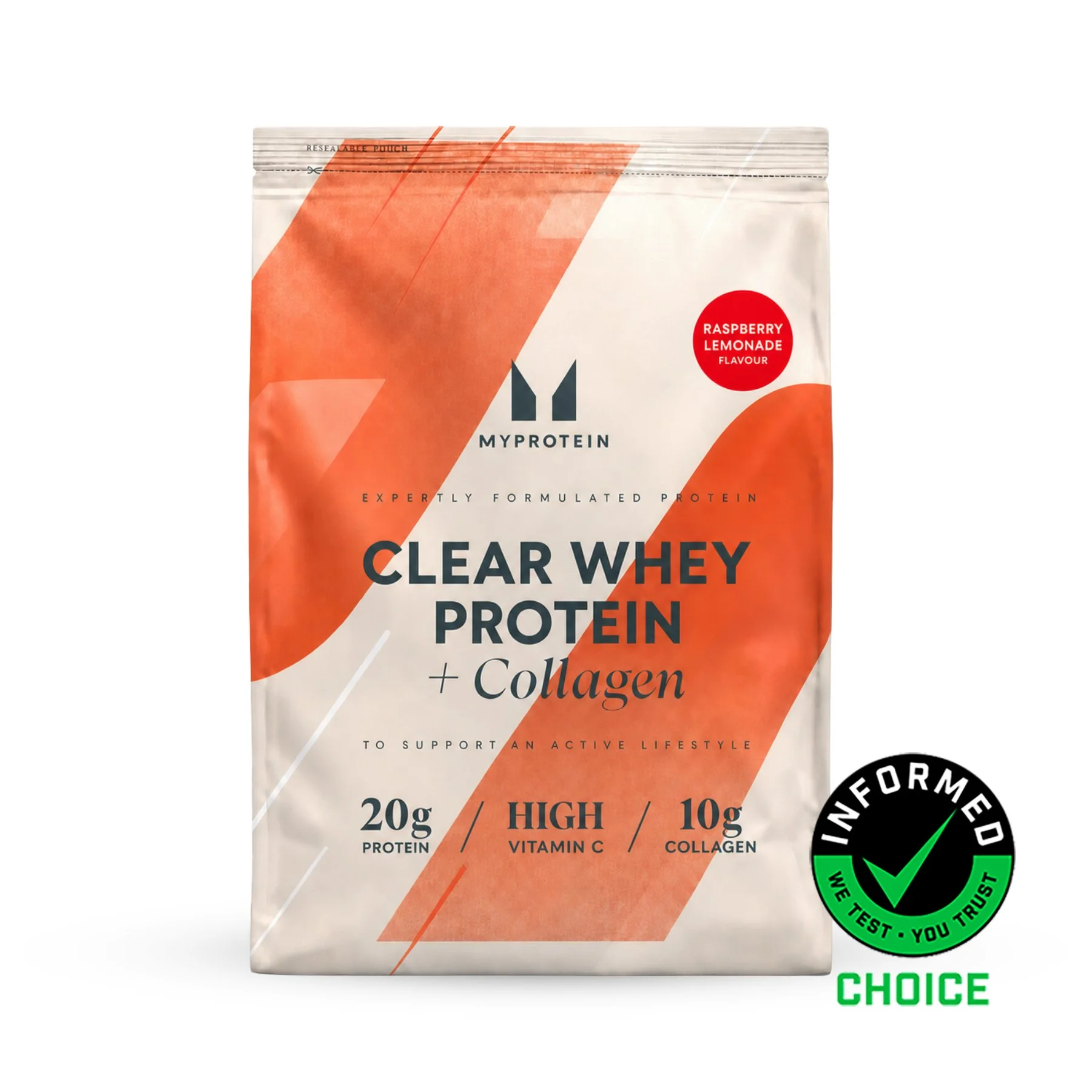 Clear Whey Isolate - 1KG - 40servings - Raspberry Lemonade (+ Collagen) Εικόνα 1