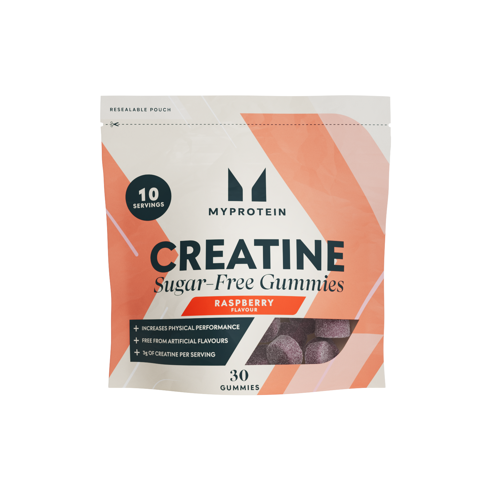 Creatine Gummies Κρεατίνης - 30 Gummies - 10servings - Raspberry (Sugar-Free) Εικόνα 1