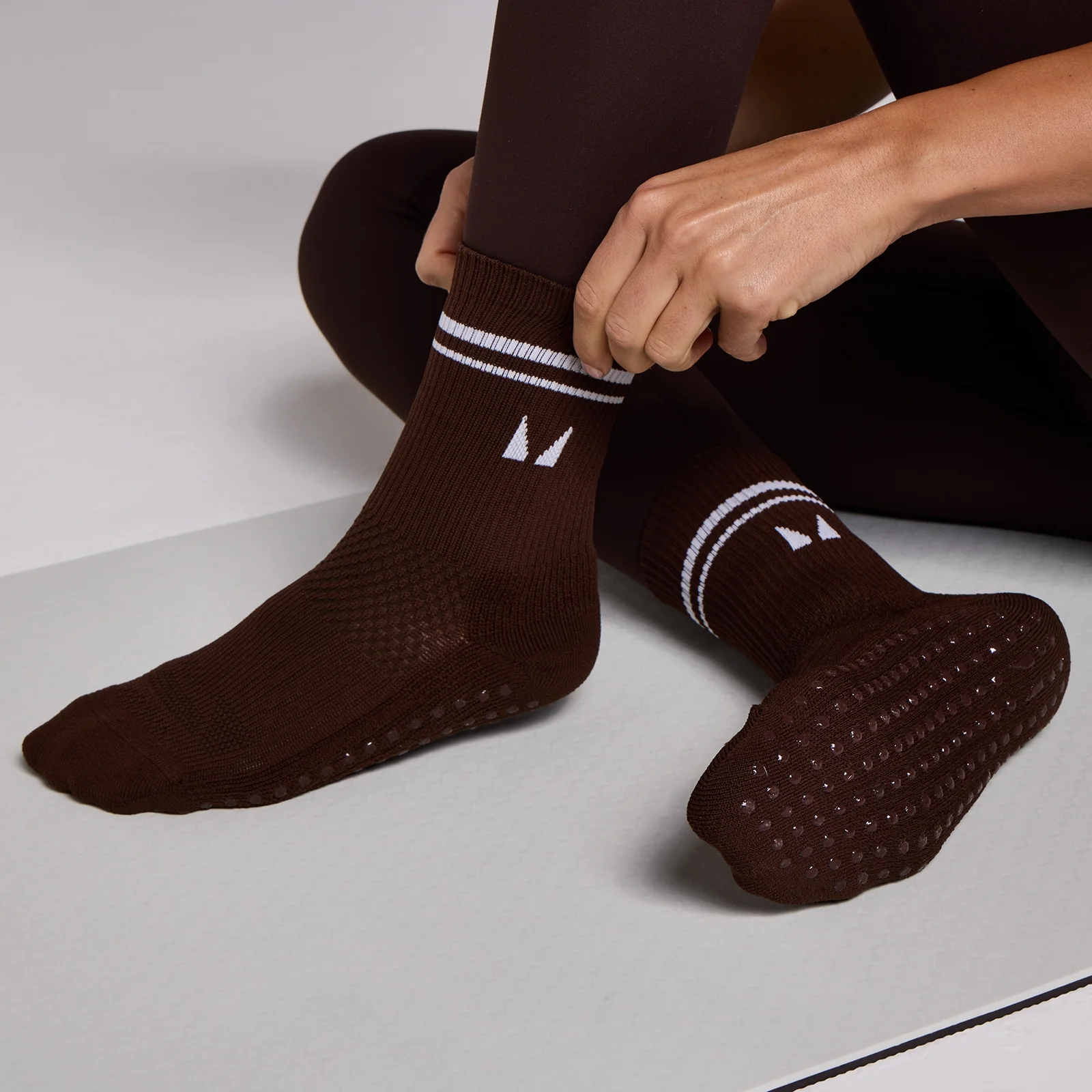 MP Pilates Socks (2 pack) - Cocoa/Pearl - UK 2-5 Εικόνα 4