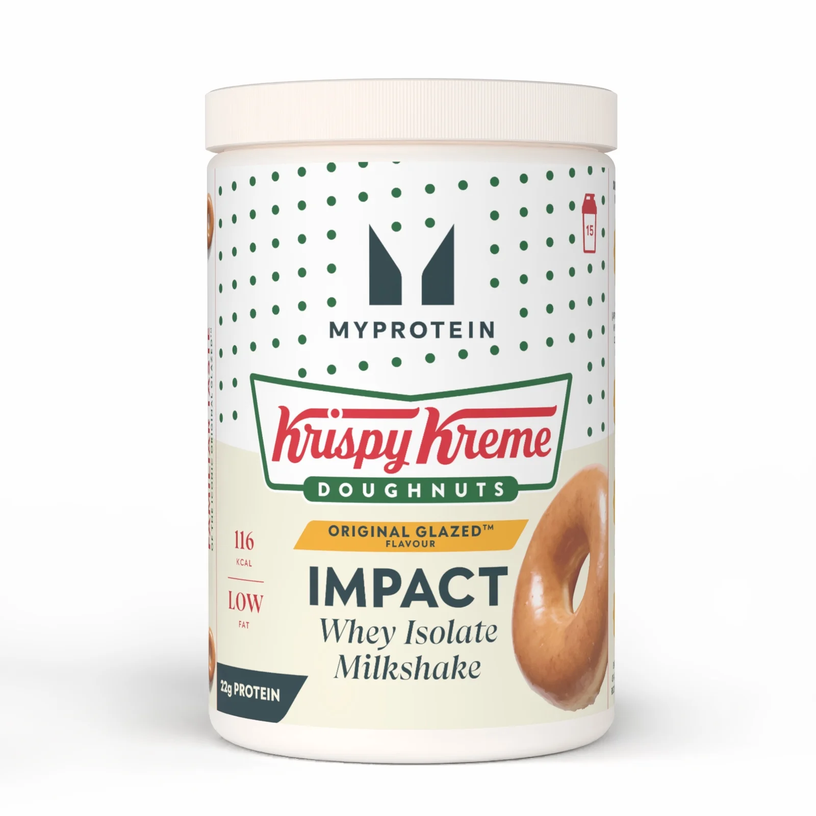Impact Whey Isolate Milkshake – Krispy Kreme® - 480g - 15servings - Original Glazed™ doughnut Εικόνα 1