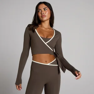 Μπλούζα MP Women's Tempo Contrast Wrap - Σοκολάτα - Size XS