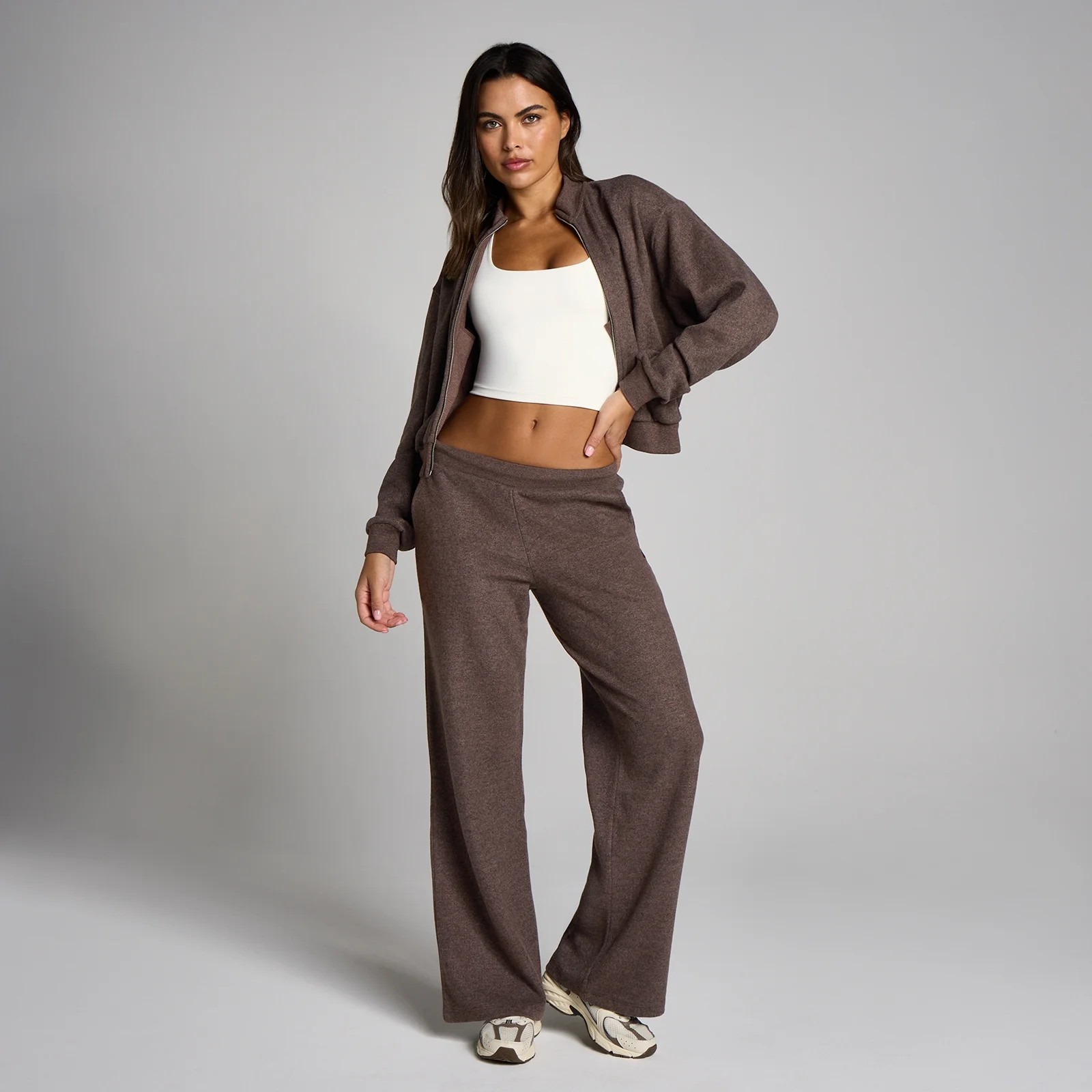 MP Women's Soft Touch Mid Rise Straight Leg Joggers - Κακάο Μελανζέ - XS Εικόνα 3