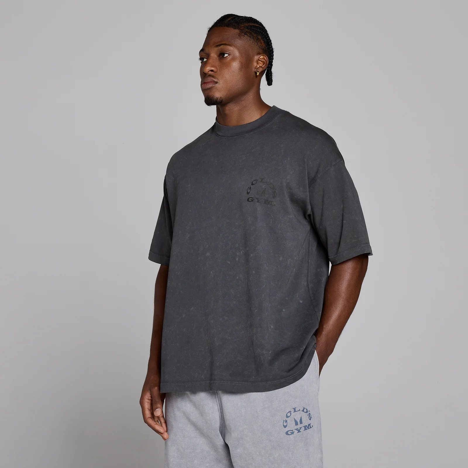 MP X Gold's Ανδρικό Washed Graphic Oversized T-shirt - Washed Coal - XS Εικόνα 3