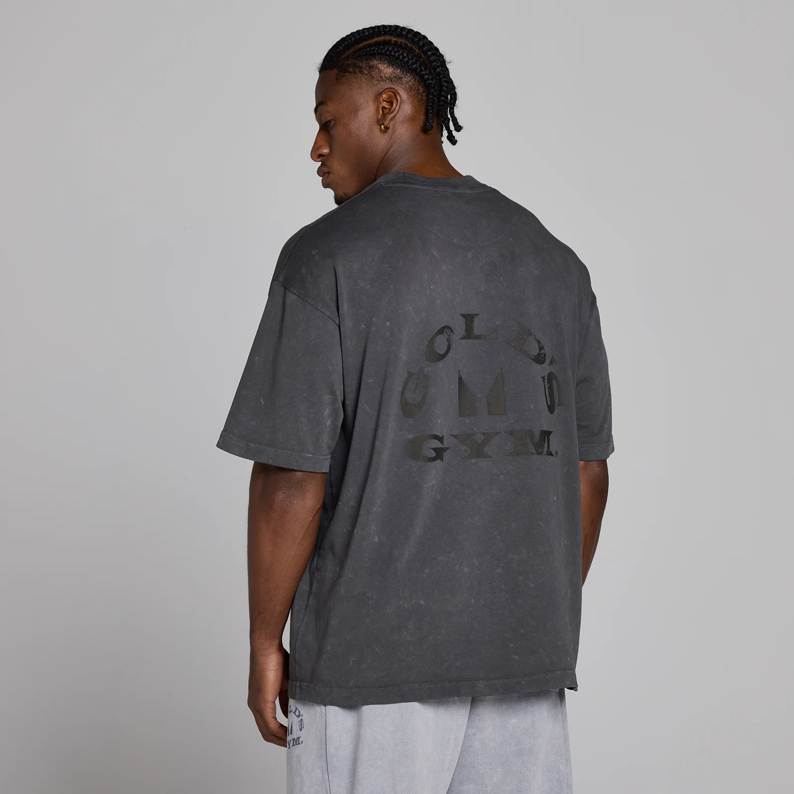 MP X Gold's Ανδρικό Washed Graphic Oversized T-shirt - Washed Coal - XS Εικόνα 4