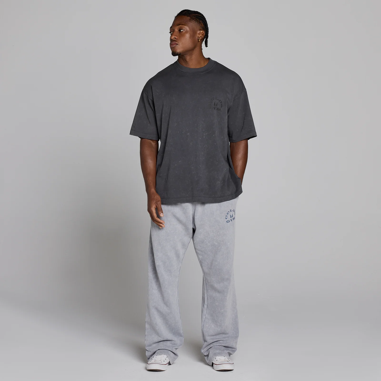 MP X Gold's Ανδρικό Washed Graphic Oversized T-shirt - Washed Coal - XS Εικόνα 5