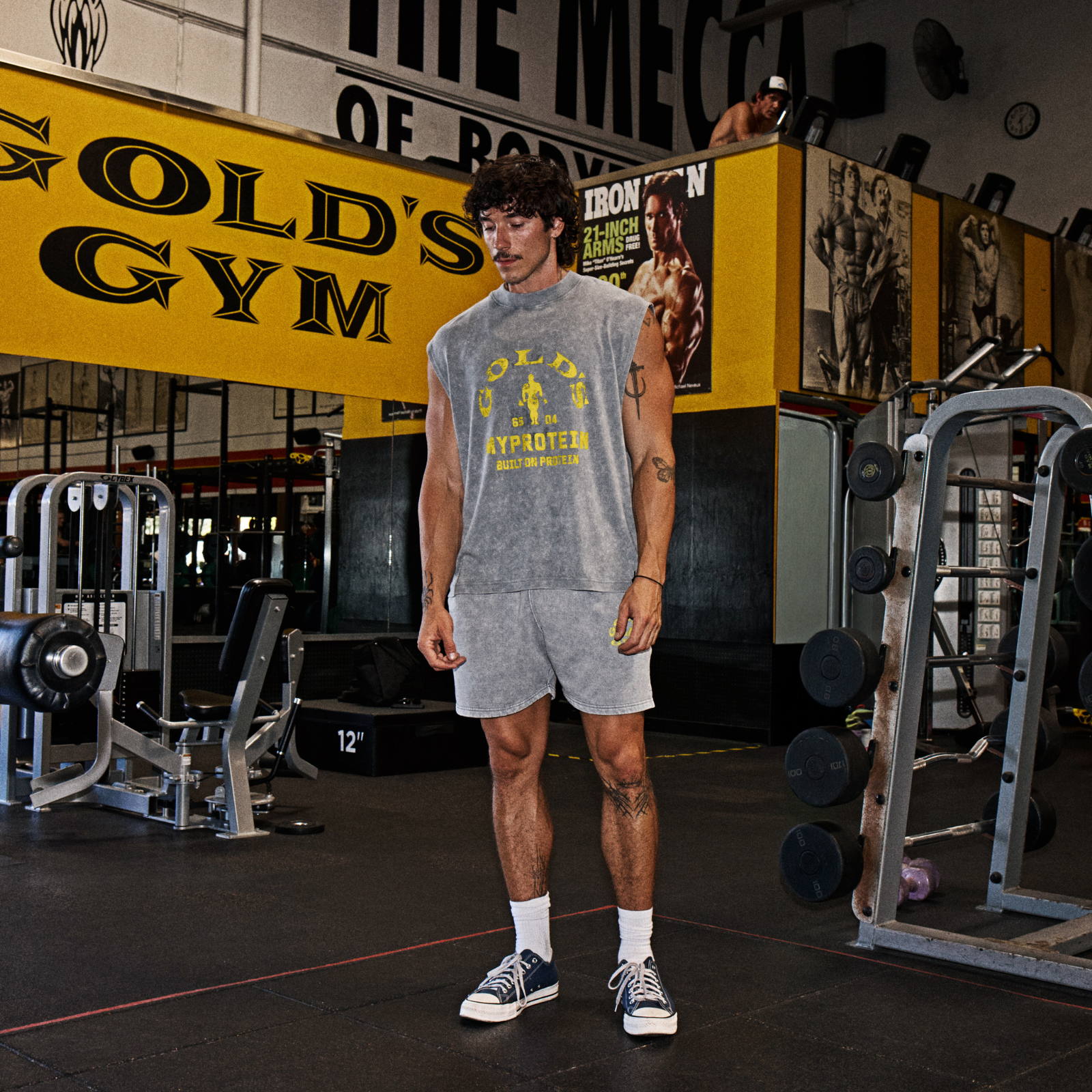MP X Gold's Ανδρικό Washed Graphic Oversized Tank - Steel Blue - XL Εικόνα 2