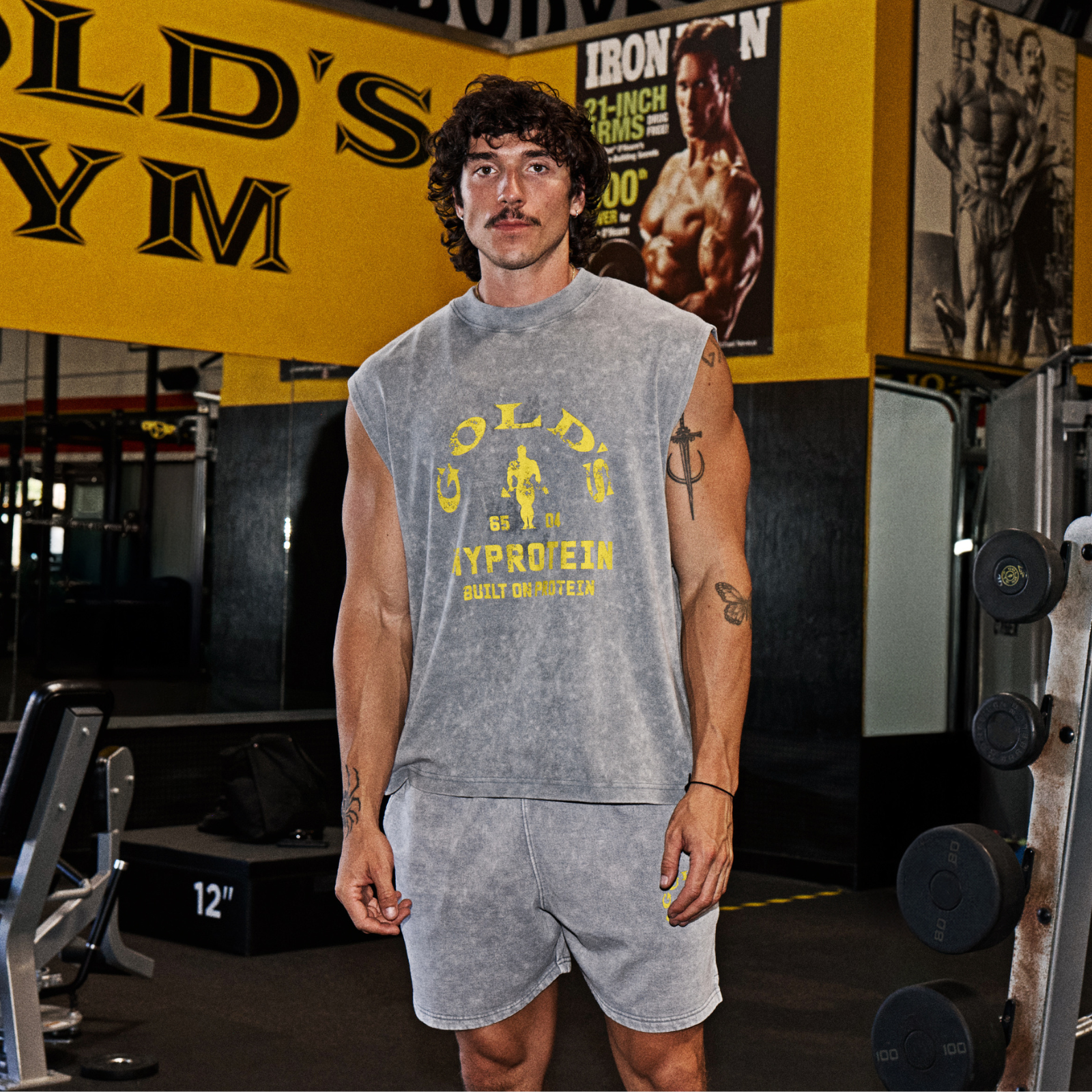 MP X Gold's Ανδρικό Washed Graphic Oversized Tank - Steel Blue - XL Εικόνα 1