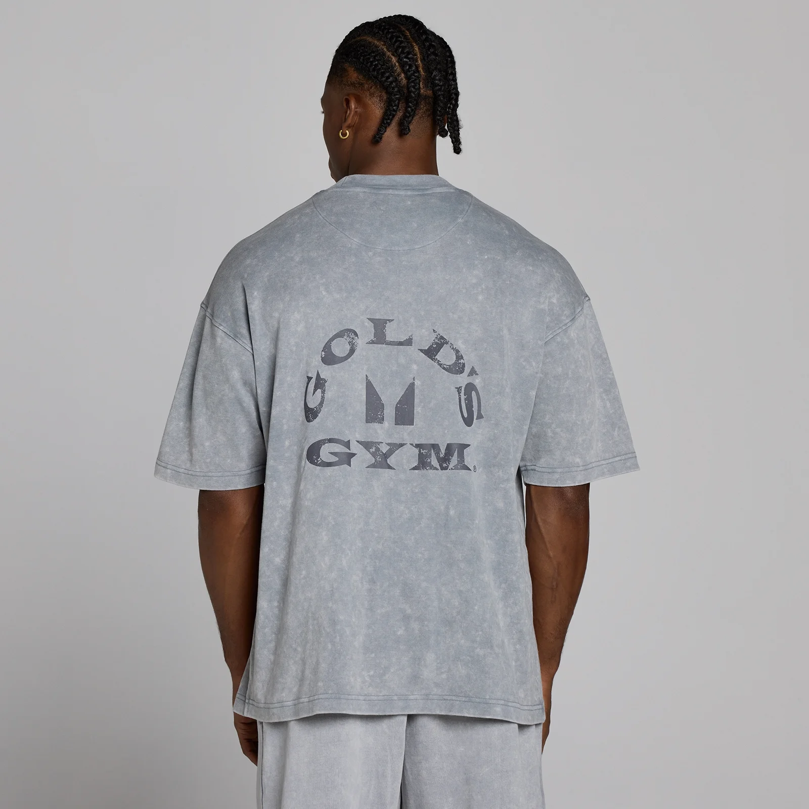 MP X Gold's Ανδρικό Washed Graphic Oversized T-shirt - Steel Blue - XS Εικόνα 4