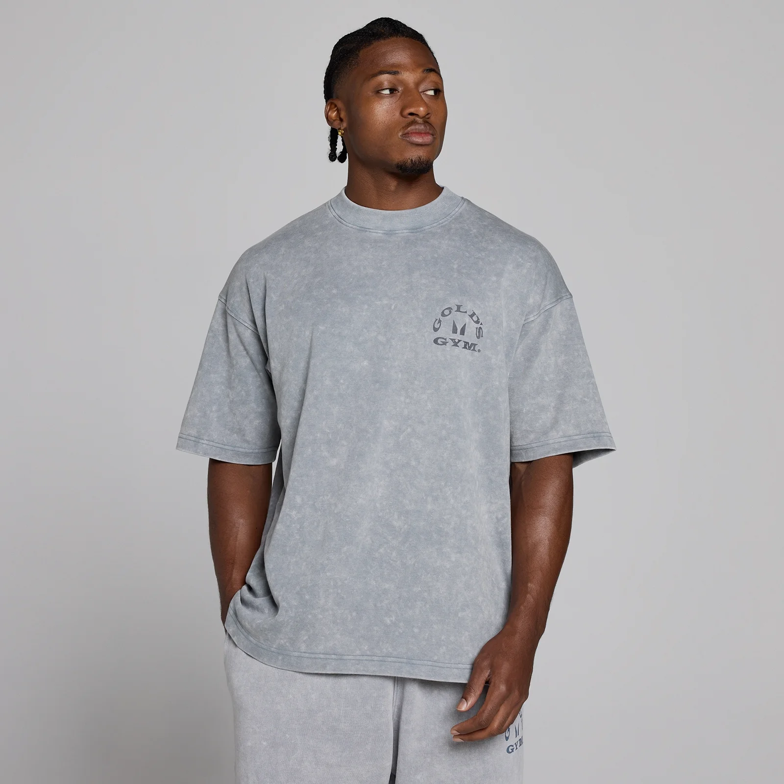MP X Gold's Ανδρικό Washed Graphic Oversized T-shirt - Steel Blue - XS Εικόνα 3